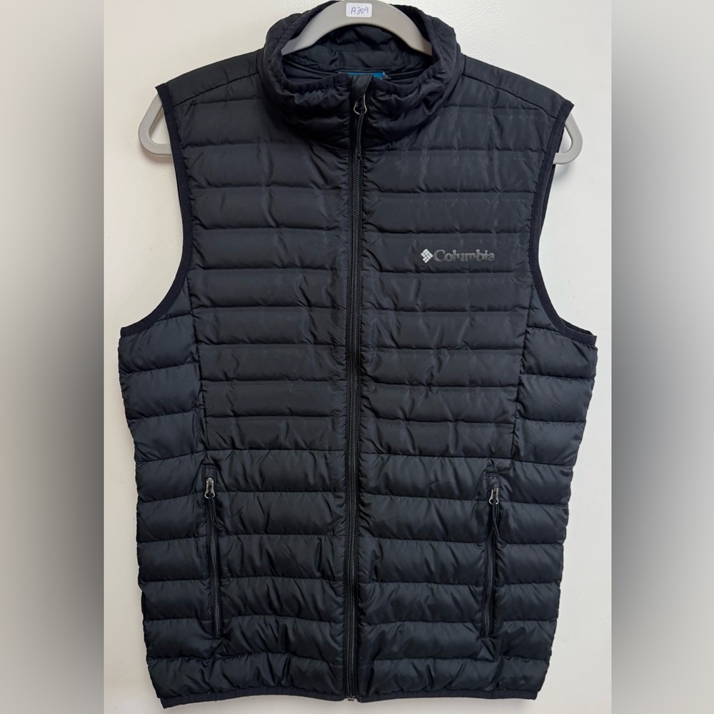 Columbia Omni Heat Puffer Vest Black Men's Size Small Lightweight Insulated